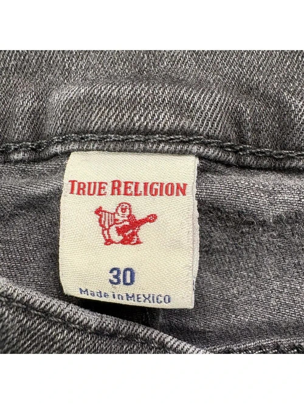Vintage True Religion Rocco Relaxed Skinny Jeans Size 30x30 in. Black